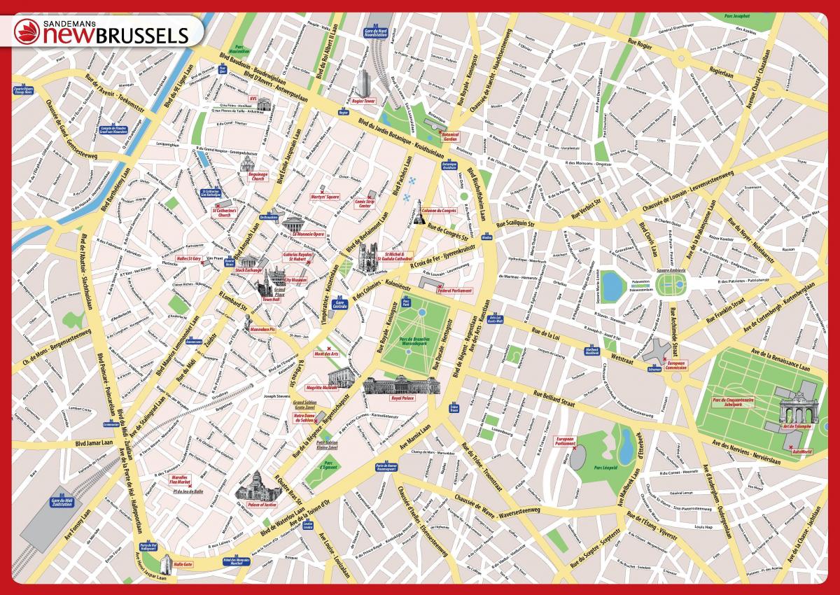 Plan des monuments de Brussels