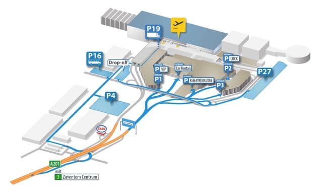 Plan des terminaux aéroport de Brussels