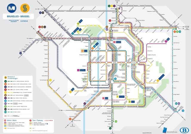 Plan du chemin de fer de Brussels