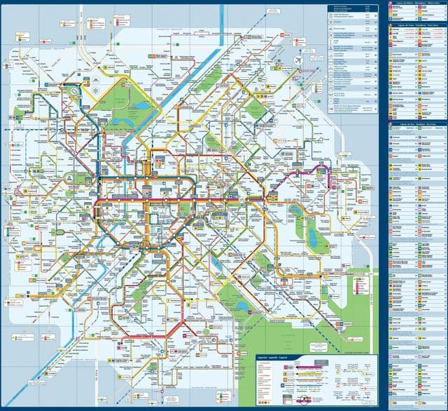 Plan des transports publics de Brussels