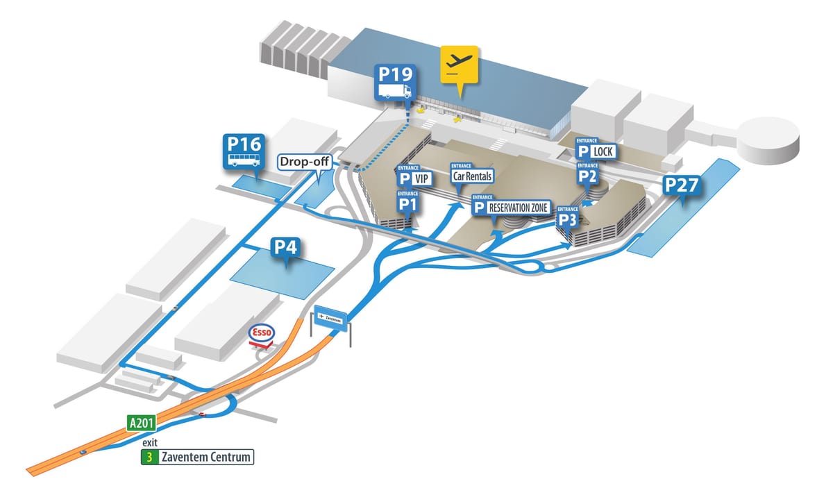 Plan des terminaux aéroport de Brussels