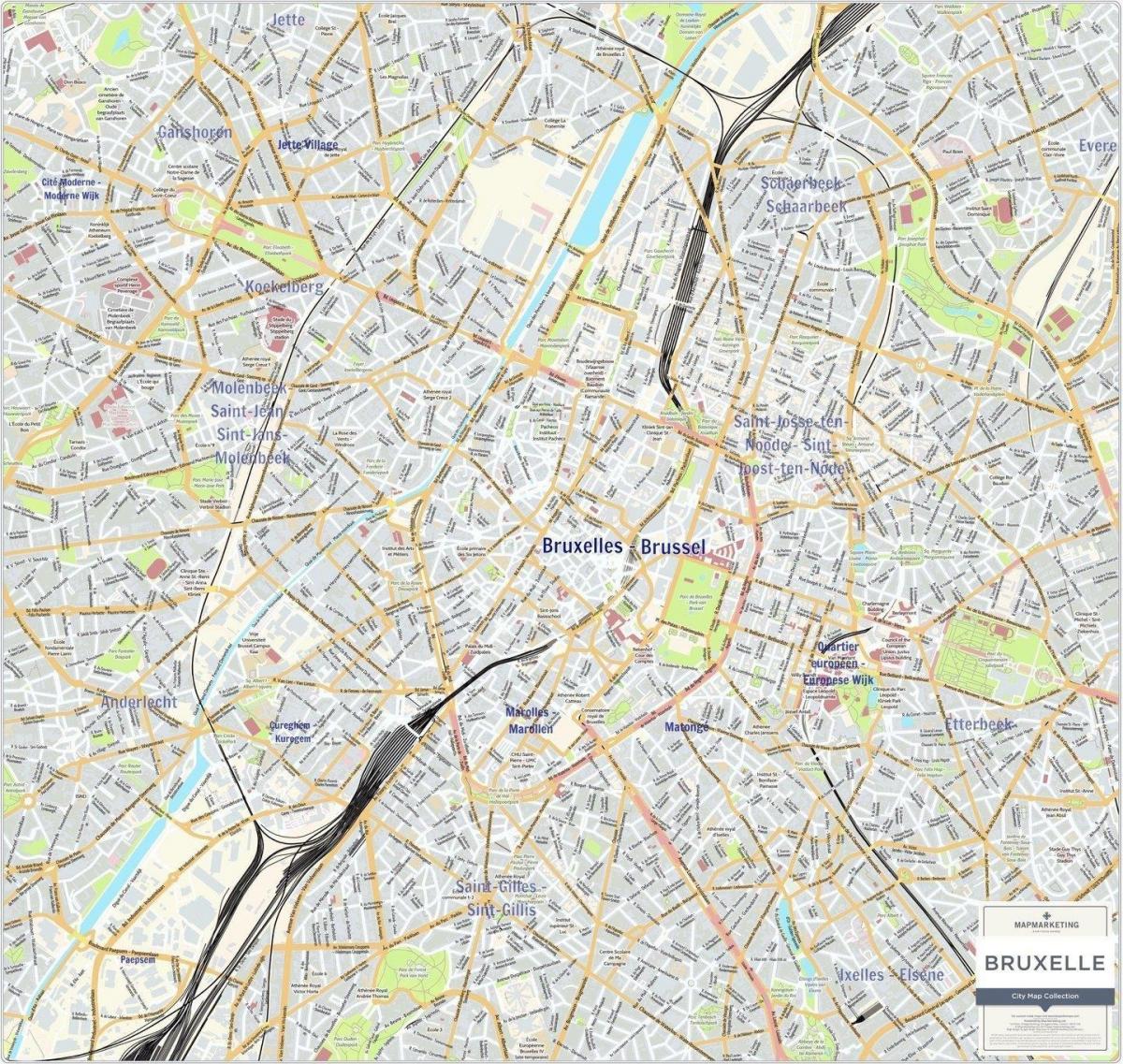 Plan de la ville de Brussels