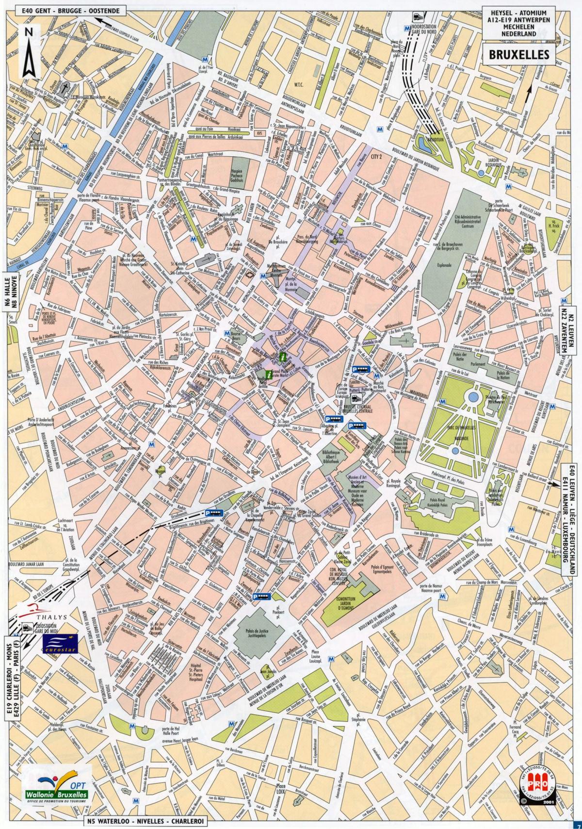 Plan des rues de Brussels