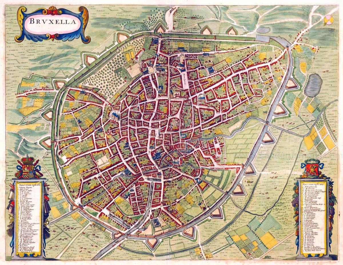 Plan antique de Brussels